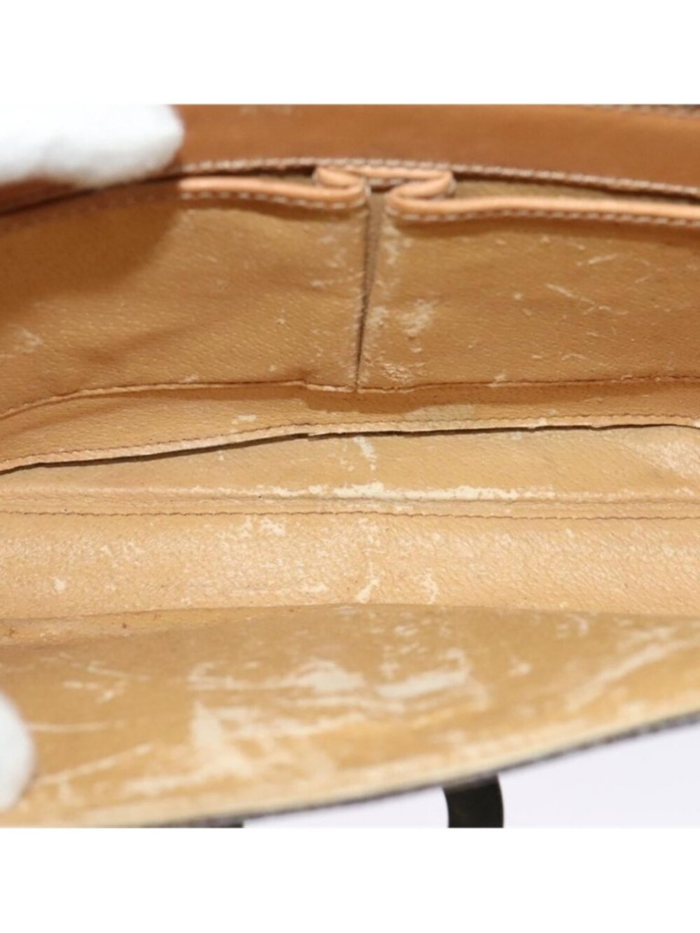 Authentic CELINE Macadam Canvas Circle Shoulder Bag PVC Leather Brown Gold - Picture 12 of 16